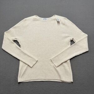 NEW Old Navy Sweater Men's 2XL Tall White SoSoft Lite Ribbed Knit Long Sleeve